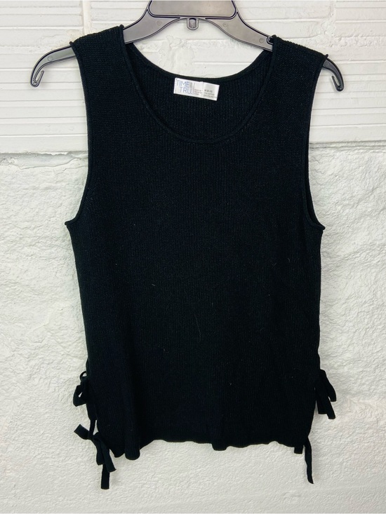 Time and Tru Tops - Time and Tru Black Sleeveless Knit Tank with Side Tie Detail size medium